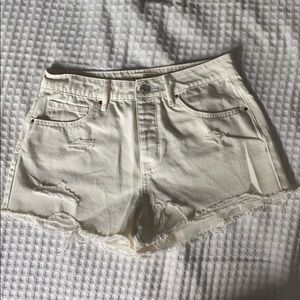 pacsun white jean shorts